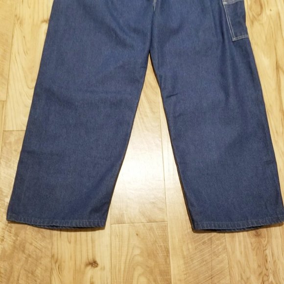 Vintage 70s Roebucks Denim Overalls Union Made USA 44x28.5 - Picture 6 of 10